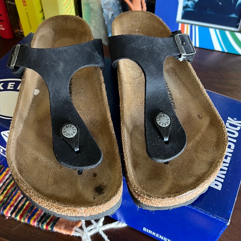 Gizeh Birkenstocks. Black size 37